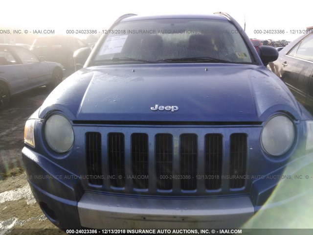 1J8FF57W37D134576 - 2007 JEEP COMPASS LIMITED BLUE photo 6