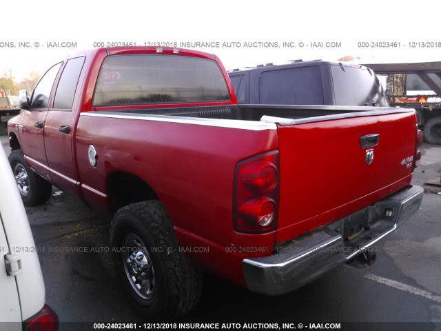 3D7KS28A57G850178 - 2007 DODGE RAM 2500 ST/SLT RED photo 3