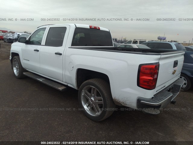 3GCPCREH1EG492484 - 2014 CHEVROLET SILVERADO C1500 LT WHITE photo 3