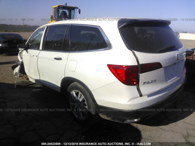 5FNYF5H18GB049356 - 2016 HONDA PILOT LX WHITE photo 3