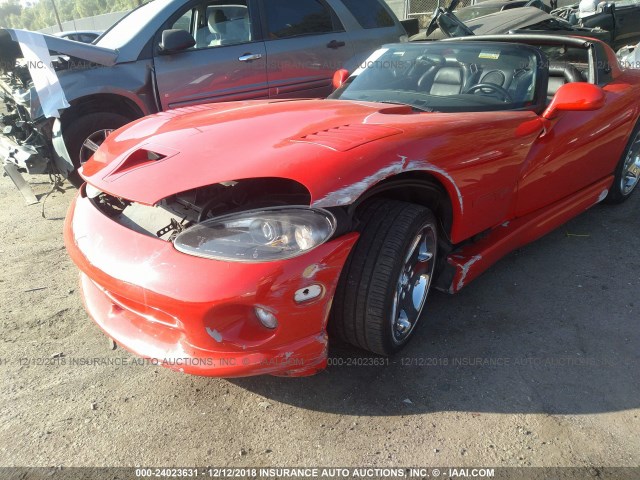 1B3ER65E5YV605389 - 2000 DODGE VIPER RT-10 RED photo 6