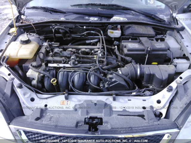 1FAFP34N37W254019 - 2007 FORD FOCUS ZX4/S/SE/SES SILVER photo 10