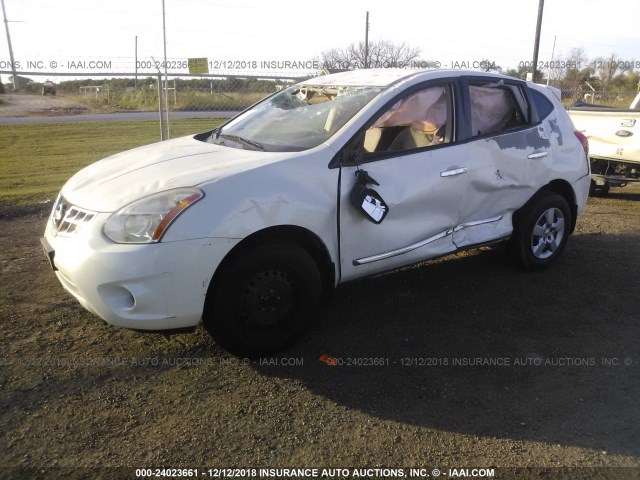 JN8AS5MT3DW536898 - 2013 NISSAN ROGUE S/SV WHITE photo 2