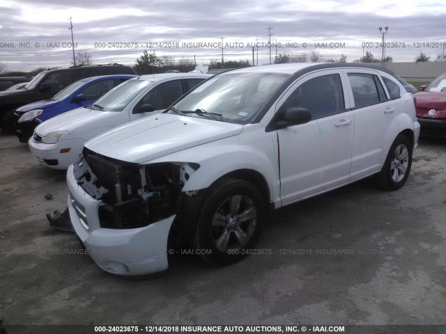 1C3CDWDA7CD532659 - 2012 DODGE CALIBER SXT WHITE photo 2