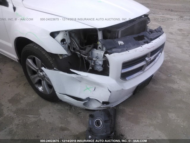 1C3CDWDA7CD532659 - 2012 DODGE CALIBER SXT WHITE photo 6