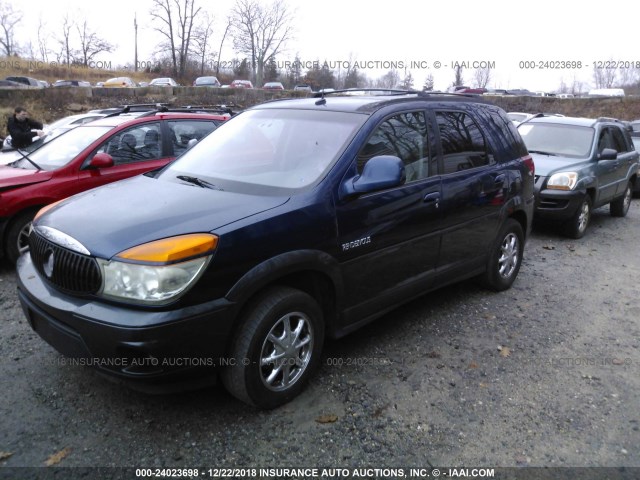 3G5DA03E83S501812 - 2003 BUICK RENDEZVOUS CX/CXL Navy photo 2