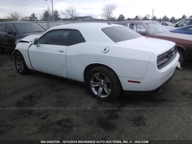 2C3CDZAG9FH901071 - 2015 DODGE CHALLENGER SXT WHITE photo 3