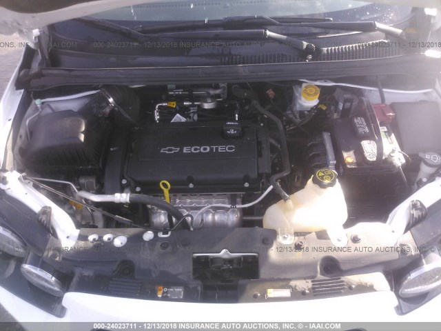 1G1JA5SH3F4140328 - 2015 CHEVROLET SONIC LS 白色 照片 10