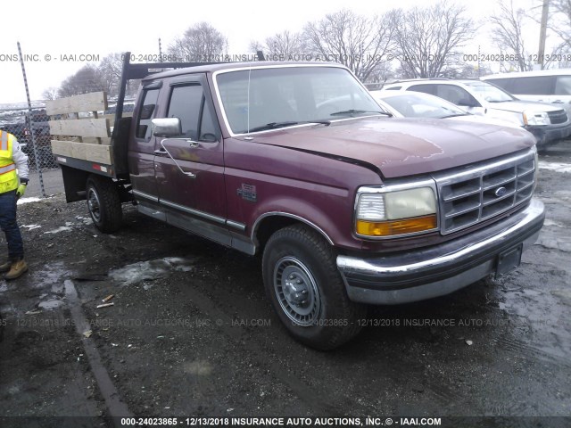 1FTHX25M1NKA01272 - 1992 FORD F250 RED photo 1