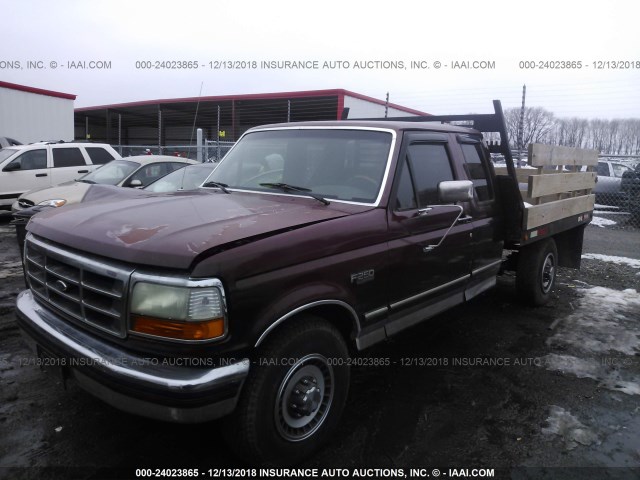 1FTHX25M1NKA01272 - 1992 FORD F250 RED photo 6