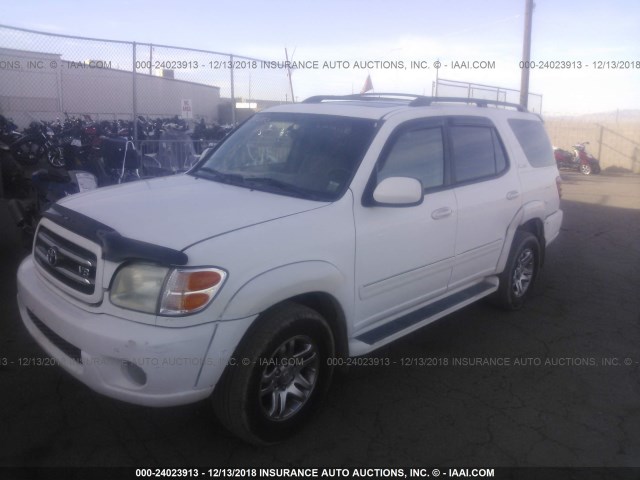5TDBT48A93S162618 - 2003 TOYOTA SEQUOIA LIMITED WHITE photo 2