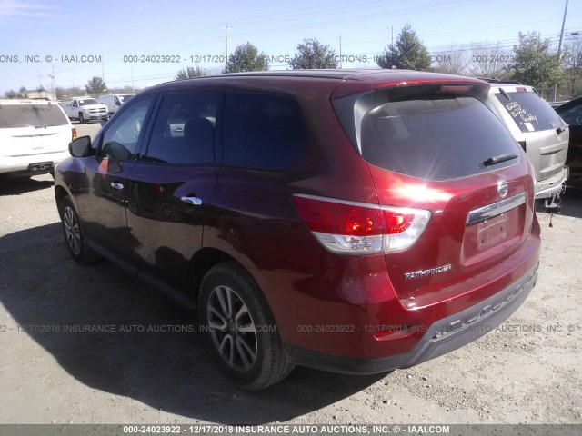 5N1AR2MN6DC639091 - 2013 NISSAN PATHFINDER S/SV/SL/PLATINUM RED photo 3