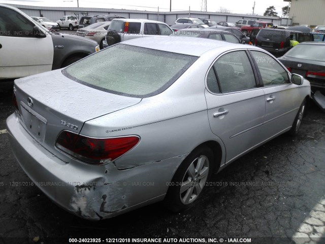 JTHBA30G755128040 - 2005 LEXUS ES 330 SILVER photo 4