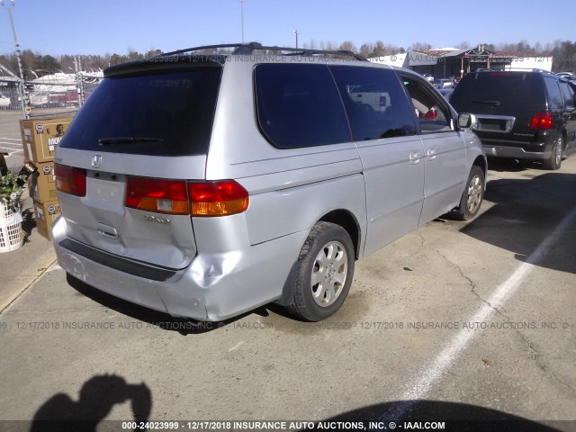 5FNRL18904B134537 - 2004 HONDA ODYSSEY EXL SILVER photo 4