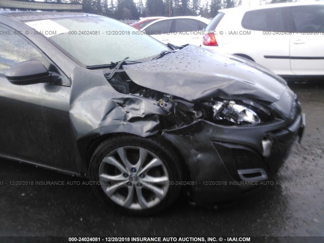 JM1BL1H6XA1277460 - 2010 MAZDA 3 S GRAY photo 6