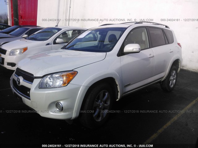 2T3DK4DVXCW088127 - 2012 TOYOTA RAV4 LIMITED WHITE photo 2