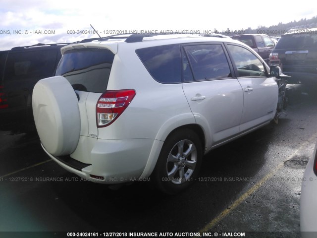 2T3DK4DVXCW088127 - 2012 TOYOTA RAV4 LIMITED WHITE photo 4