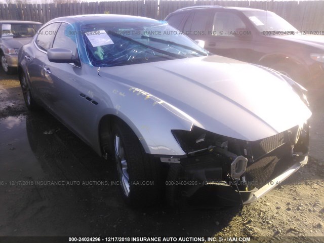 ZAM57XSA6E1085553 - 2014 MASERATI GHIBLI SILVER photo 1