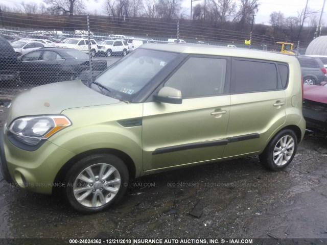 KNDJT2A69C7379036 - 2012 KIA SOUL +/!/SPORT GREEN photo 2