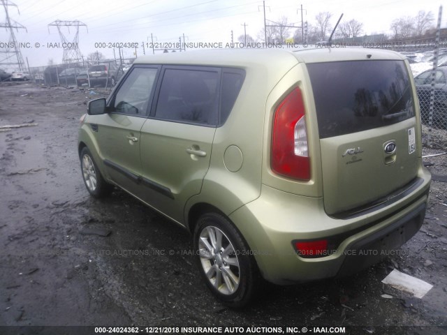 KNDJT2A69C7379036 - 2012 KIA SOUL +/!/SPORT GREEN photo 3