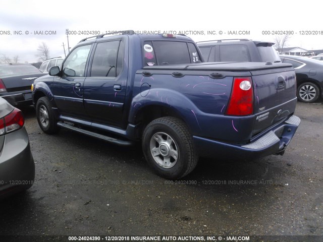 1FMDU67K24UB76462 - 2004 FORD EXPLORER SPORT TR  BLUE photo 3