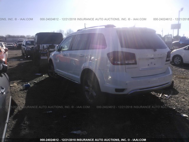 3C4PDCGB8GT207132 - 2016 DODGE JOURNEY CROSSROAD WHITE photo 3