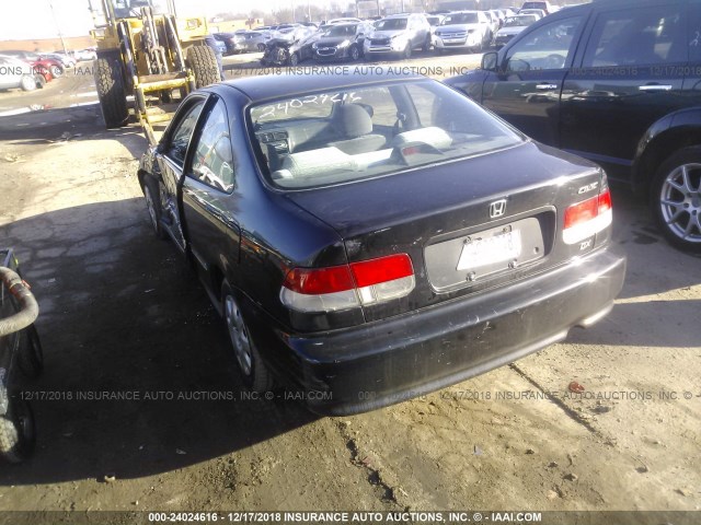 1HGEJ6123XL019562 - 1999 HONDA CIVIC DX BLACK photo 3