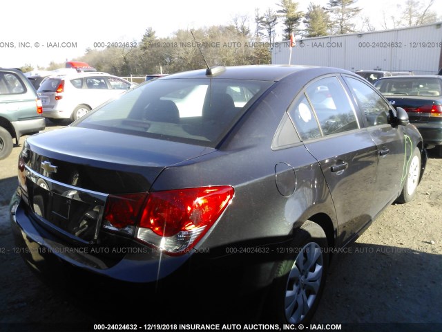 1G1PA5SG9F7117796 - 2015 CHEVROLET CRUZE LS GRAY photo 4