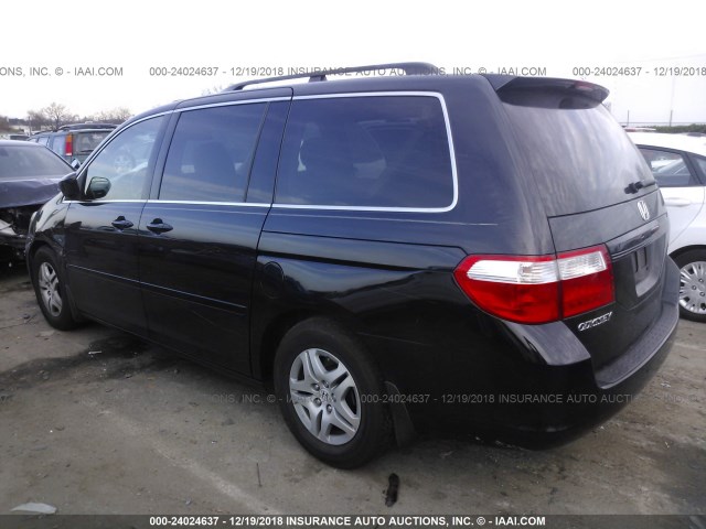 5FNRL38707B100337 - 2007 HONDA ODYSSEY EXL BLACK photo 3