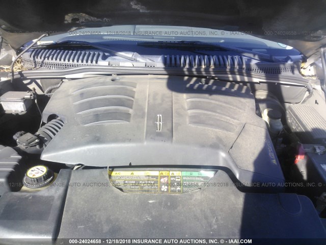 5LMEU68H24ZJ24983 - 2004 LINCOLN AVIATOR SILVER photo 10