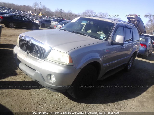 5LMEU68H24ZJ24983 - 2004 LINCOLN AVIATOR SILVER photo 2