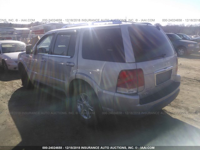 5LMEU68H24ZJ24983 - 2004 LINCOLN AVIATOR SILVER photo 3