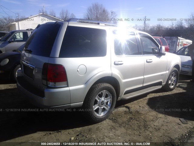 5LMEU68H24ZJ24983 - 2004 LINCOLN AVIATOR SILVER photo 4