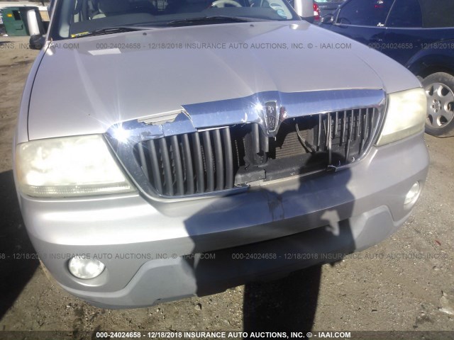 5LMEU68H24ZJ24983 - 2004 LINCOLN AVIATOR SILVER photo 6