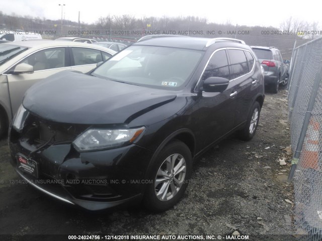 5N1AT2MV5EC864959 - 2014 NISSAN ROGUE S/SL/SV BLACK photo 2