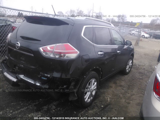 5N1AT2MV5EC864959 - 2014 NISSAN ROGUE S/SL/SV BLACK photo 4