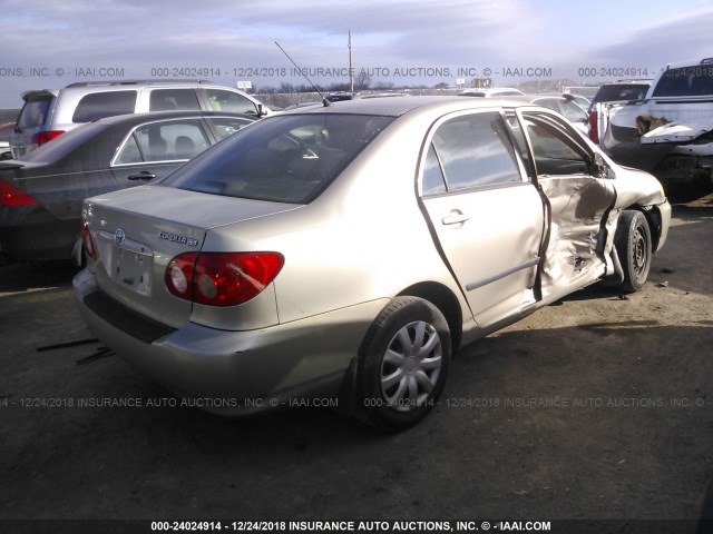 1NXBR32E56Z695081 - 2006 TOYOTA COROLLA CE/LE/S GOLD photo 4