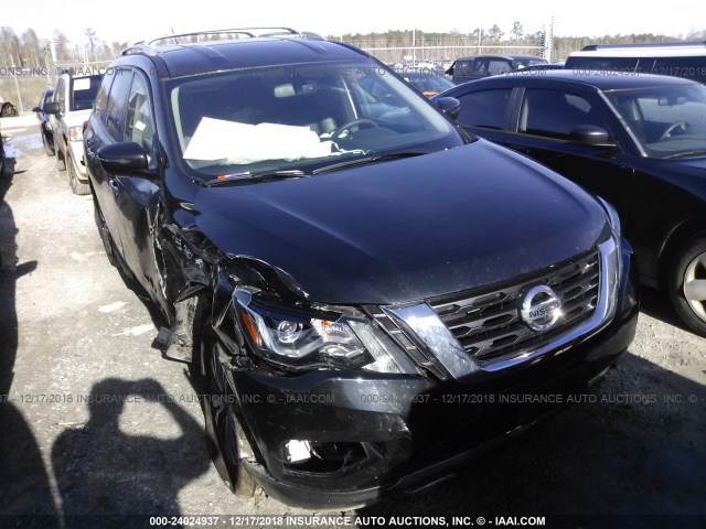 5N1DR2MN6JC618749 - 2018 NISSAN PATHFINDER S/SV/SL/PLATINUM BLACK photo 1