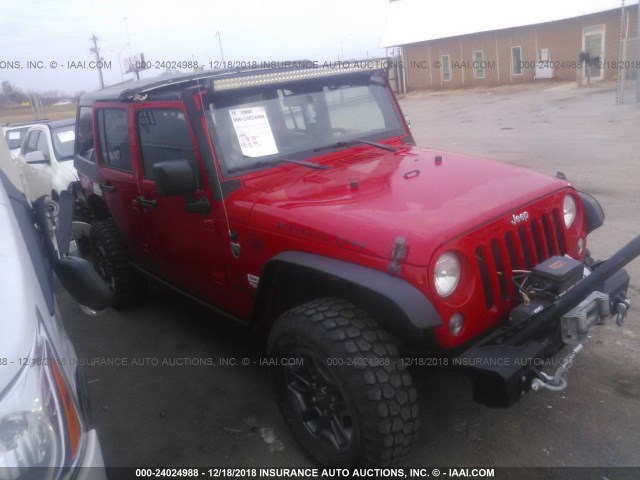 1C4BJWFG3FL724379 - 2015 JEEP WRANGLER UNLIMITE RUBICON RED photo 1