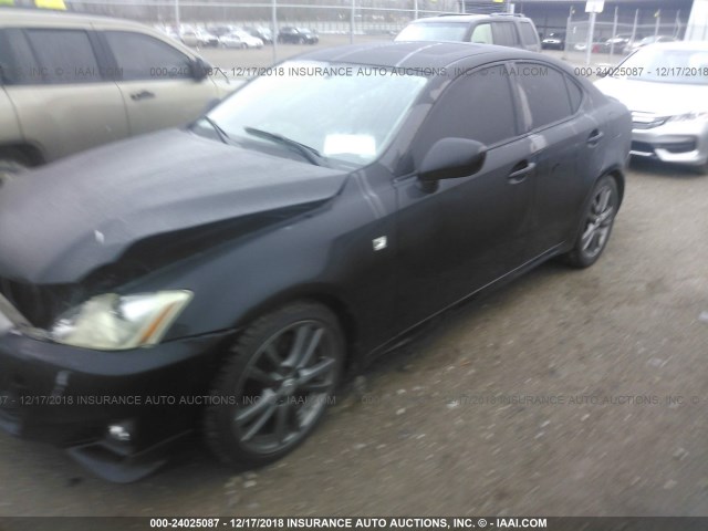 JTHBE262165003532 - 2006 LEXUS IS 350 BLACK photo 2