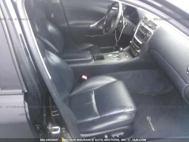 JTHBE262165003532 - 2006 LEXUS IS 350 BLACK photo 5