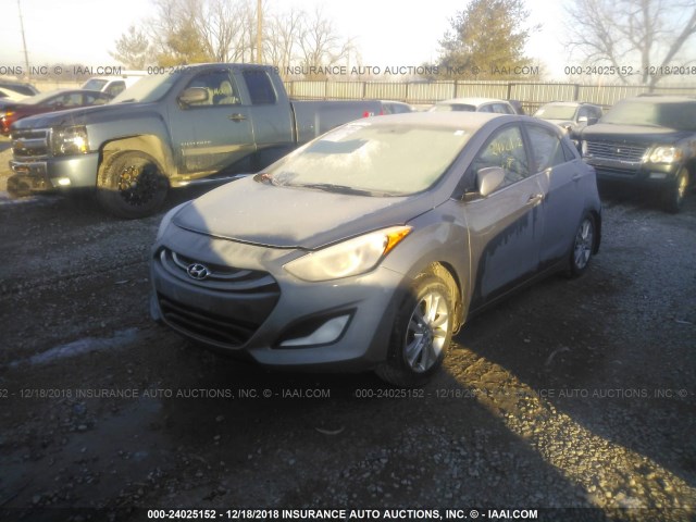 KMHD35LEXDU120329 - 2013 HYUNDAI ELANTRA GT GRAY photo 2