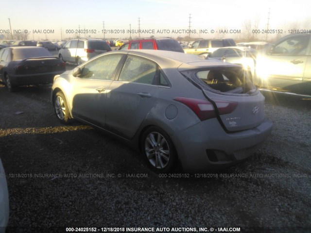 KMHD35LEXDU120329 - 2013 HYUNDAI ELANTRA GT GRAY photo 3