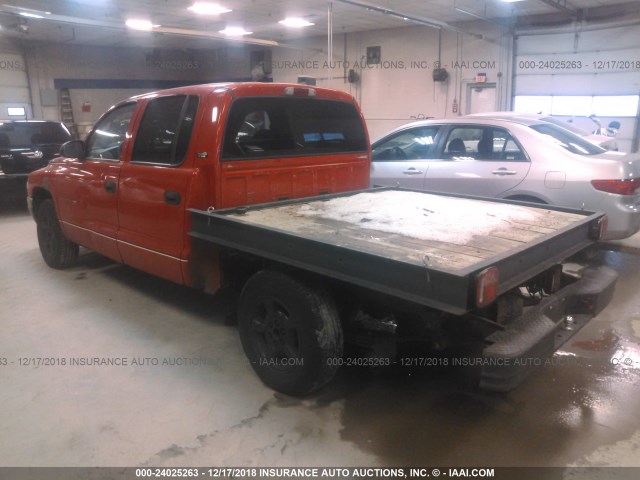 1B7GL2ANX1S144933 - 2001 DODGE DAKOTA QUAD RED photo 3