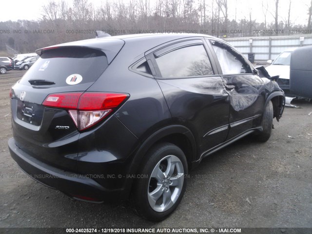 3CZRU6H51GM735232 - 2016 HONDA HR-V EX BLACK photo 4