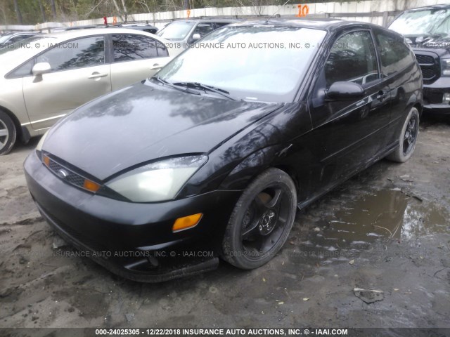 3FAHP39552R222931 - 2002 FORD FOCUS SVT BLACK photo 2