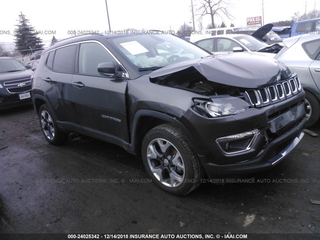3C4NJDCB0JT175117 - 2018 JEEP COMPASS LIMITED GRAY photo 1