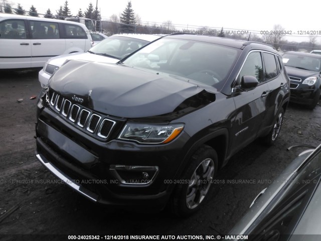 3C4NJDCB0JT175117 - 2018 JEEP COMPASS LIMITED GRAY photo 2