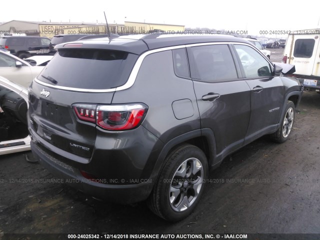 3C4NJDCB0JT175117 - 2018 JEEP COMPASS LIMITED GRAY photo 4