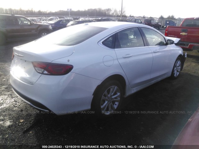 1C3CCCAB0FN655992 - 2015 CHRYSLER 200 LIMITED WHITE photo 4